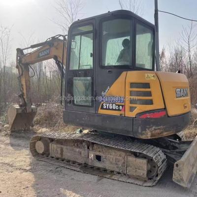 China Mini Excavator Used SANY 60C Small Digger With Rubber Track For Sale 0.3MÂ ³ for sale