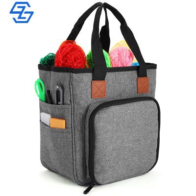 China Viable Factory Sling Yarn Crochet Bag Yarn Knitting Tote Yarn Bag Storage For Needles Hooks for sale