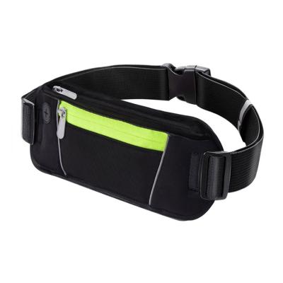 China Waterproof Running Water Proof Fitness Sports Runner Waist Bag Belt Pouch Running Fanny Pack With Two Pocket for sale