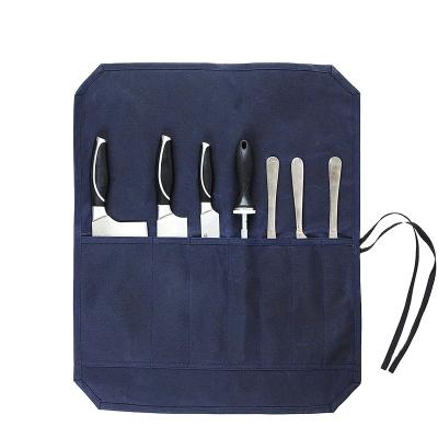 China Multifuction Tool Bag Custom Waxed Canvas Cutlery Knife Holders Protectors Home Kitchen Cooking Tools Utensils Wrap Bag Knife Bag for sale