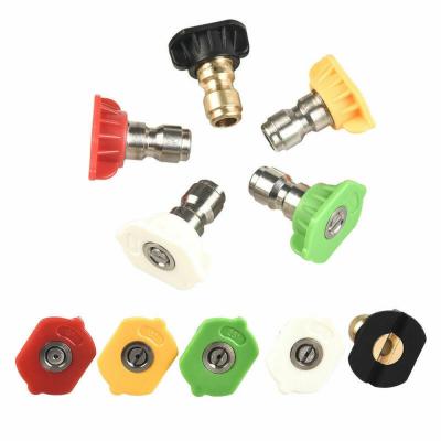 China Modern 5Pcs Pressure Joint Spray Nozzle Tips Multiple 1/4 Degree Quick Connect Design 0 15 25 40 Degree For Pressure Joint for sale