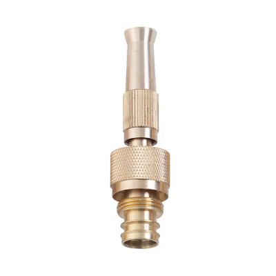 China Brass High Pressure Variable Hose Nozzle Adjustable Brass High Pressure Water Spray Garden Flow Controls Garden Hose Nozzle for sale