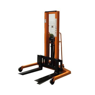 China Multi Functional 1ton 1.5ton 2ton Manual Pallet Stacker Forklift Platform Stacker With Straddle Legs for sale