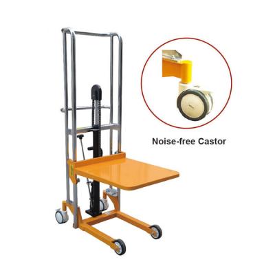 China MEV Series Ergonomic Design Widely Used Wide Price Mini Hand Forklift Platform Stacker 3 Ton Stacker Forklift for sale