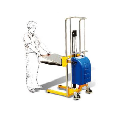 China Widely Used ME-H Series Platform Stacker Manual Pump Hydraulic Brick Pusher Stacker with Fixed and Adjustable Fork for sale