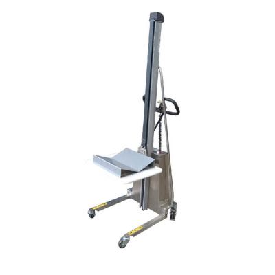 China Widely Used MEOW Series Manual Lift Fork Material Hand Equipment 2T 1.6M Stainless Steel Work Positioner for sale