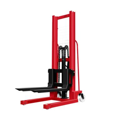 China Multi Functional 2000kg 2 Ton Manual Hand Forklift Stacker In Warehouse Hydraulic Manual Stacker for sale