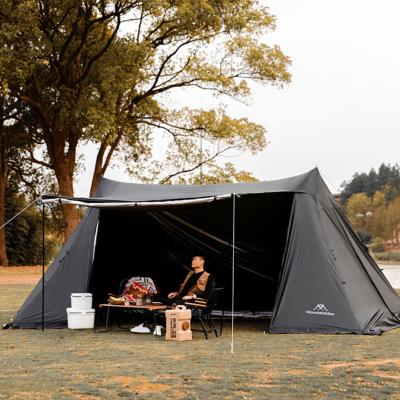 China Tube Type Tent Stake Shelter Canopy | Large Capacity | PU3000mm Water Resistant | Silver-coated for Anti-UV | Black Camping for sale