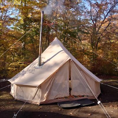 China Camouflage/Field Game 4m Polycotton Belltent-Camping Waterproof Mongolian Yurt Cotton Canvas Marquee Party Wedding Glamping Bell Tent for sale