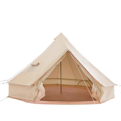 China Camouflage/Field Game 6m Polycotton Bell Tent- Large Luxury Family Tent Camping Waterproof Mongolian Yurt  Cotton Canvas Marquee Party Bell Tent for sale