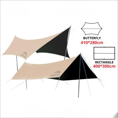 China Diagonal Bracing Type Sun Shelter Tarp | 400x300x240cm | Rectangle type | Butterfly type | PU3000mm+ Water Resistance | UPF50+ | Canopy | Glamping for sale