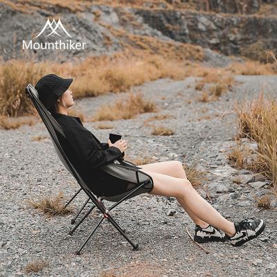 China Modern Aluminum Moon Chair Outdoor Portable Folding Camping Chair for sale