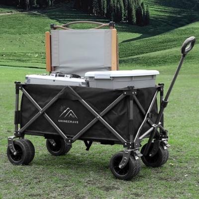 China Storage Four Way Trolley Cart 150L | 10CM Wide Wheels with Brakes | with Adjustable Tabletop | 100KG Max Weight-Camping Family Picnic for sale