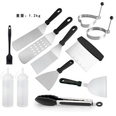 China Easily Cleaned 12 PCS Flat Surface Grill Accessories Set with Griddle Cleaning Kit and Carry Bag for sale