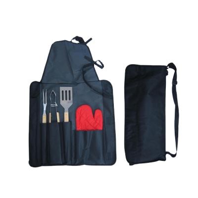 China Easily Cleaned Wholesale BBQ Tool Apron BBQ Grill Tool Kit for sale