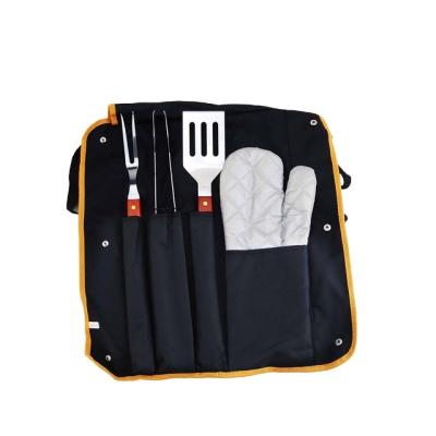 China High Quality Stainless Steel Easily Cleaned Outdoor Portable BBQ Grill Tool Kit Perfectly With Case for sale