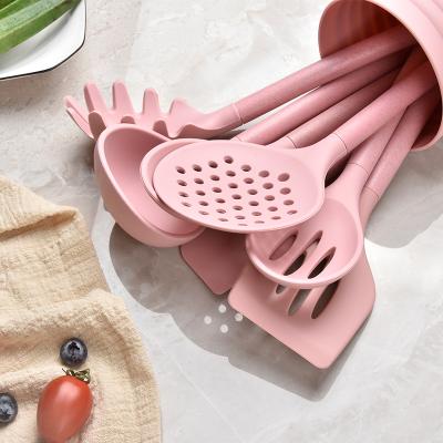 China Sustainable Kitchen Accessories Nonstick Cookware Set Wholesale 8pcs Silicone Kitchen Utensil Set Kitchen Tools for sale