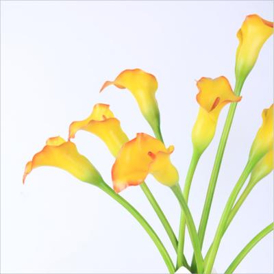 China Fashionable High Quality Gift/Cis Decor Calla Lilies Artificial White Flowers Most Popular Real PU Home Decorative Touch For Home Decoration for sale