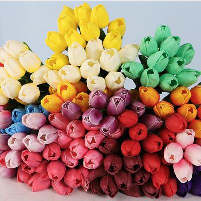 China Fashional Gift/Decor Artificial Real Touch PU Tulips Flower Arrangement Bouquet For Home Office Wedding Decoration for sale