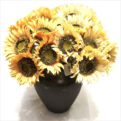 China Fashionable gift / high-grade artificial sunflowers the most popular wedding decor 2021 6 six wedding heads home decoration for sale