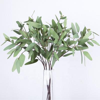 China Sustainable& Eco-friendly& gift/decor plant seasonal wholesale scandinavian home living room wedding decorations photo props simulation artificial eucalyptus leaves for sale