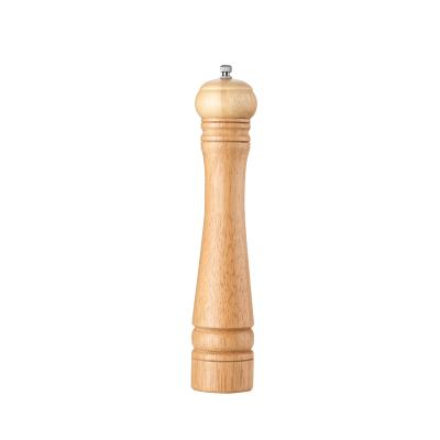 China Viable Oak Coarse Fineness Mill Spice Salt Wooden Adjustable Pepper Grinder for sale