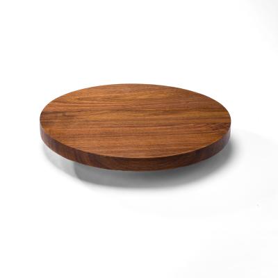 China Disposable Custom Design Natural Wooden Round Cake Dessert Tray Display Stands for sale