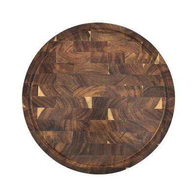 China Best Quality Disposable Stability and Balance Circle Acacia Wood Cutting Board for sale