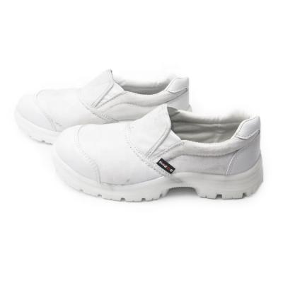 China Fiberglass Toe Cap (From Factory 15KN Breathable Anti-Static Canvas Type Men's White Safety Shoes Slip On Directly for sale