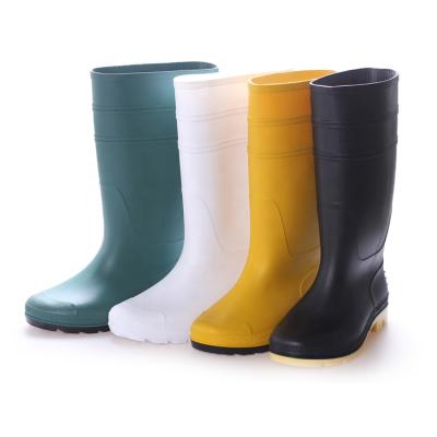 China Half Cut Fashion Logo PVC Toe Wax Oil Food Industry Safety Steel Heavy Duty Rubber Boots Lightweight Non Slip Custom Made for sale