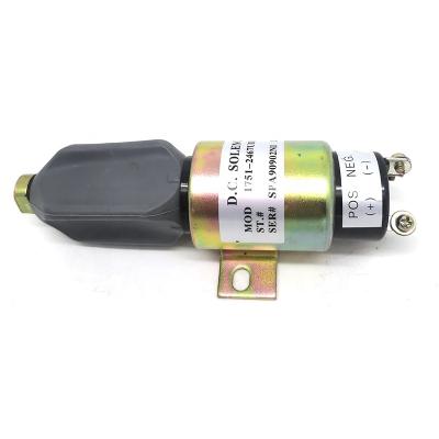 China S6K Excavator Parts 24V Extinguishing Solenoid Valve Shut Off Solenoid Valve 1751-2467 1751-2467UIBIS5A for sale