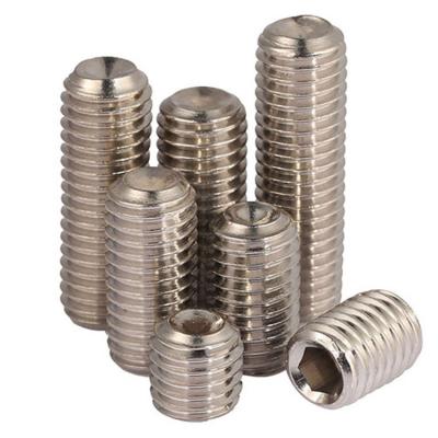 China High Quality Stainless Steel DIN 916 Hex Socket Set Worm Screw Cup Cone Point for sale