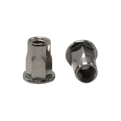 China SUS 304 Type GB/T17880.5 Open Type GB/T17880.5 Flat Head Hex Rivet Nut for sale