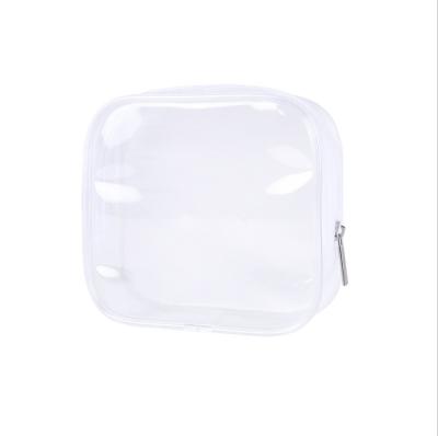 China Durable Travel Packaging Cubes OEM High Quality Custom Small Zipper Bottles Promotional Clear Plastic PVC Sewing Clear Cosmetic Bag for sale