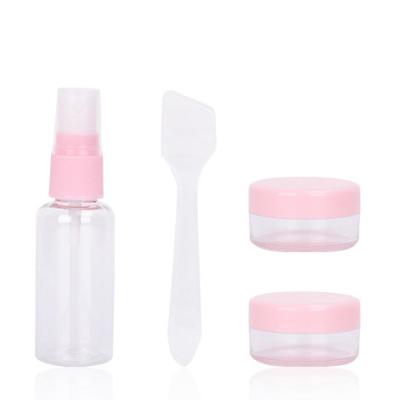 China Durable Travel Bottle Set Set 4 Packs Leak Proof Plastic Clear Empty Makeup Travel Liquid Refillable Pump Lotion Spray Containers Cosmetic Bottles for sale