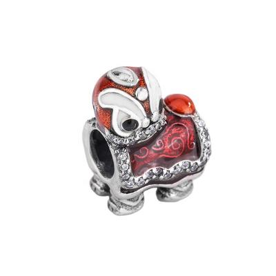 China 925 Sterling Silver FASHIONABLE Jewelry Luxury Zirconia Enamel Bangle Animal Charms for sale