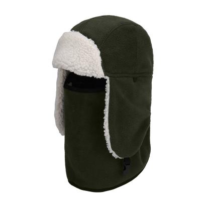 China COMMON custom earmuff men bomber hat aviator hat for winter trapper hat facemask for sale