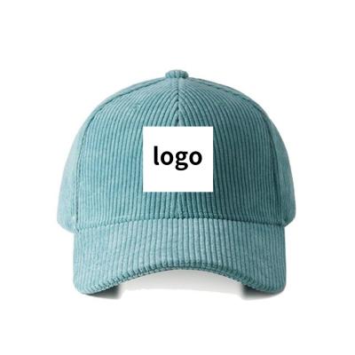 China COMMON breathable corduroy gorras logo sports dad hat custom baseball cap for sale