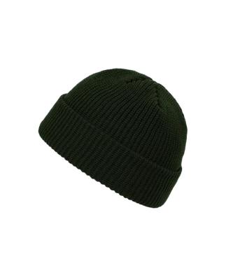 China COMMON Goods Using Logo High Quality Black Hat Acrylic Knitted Fisherman Beanie Low Price Customized for sale