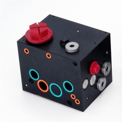 China Hawe Series Steel Hydraulic Proportional Valve Connection Block For Truck And Crane for sale