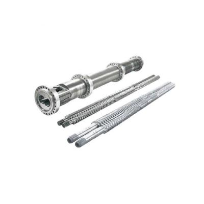 China Plastic & Hot Sale Rubber Machinery Parts And Paralle Screws Bimetallic Parallel Parallel Twin Barrel Screw Barrel For Pellet for sale