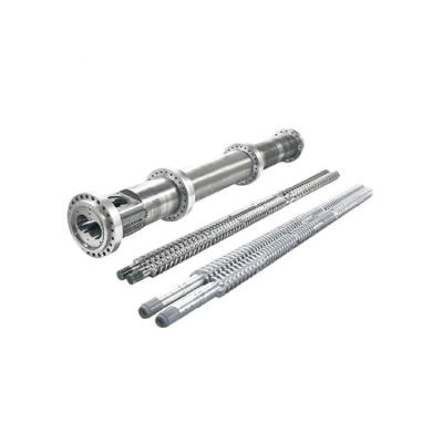 China Plastic & Rubber Machinery Parts Lead Industry Screw Parallel Barrel Screw And Bimetallic Parallel Twin Barrel For Pellet for sale