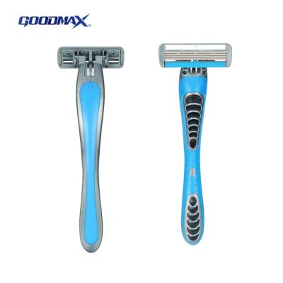 China China Triple Blade Plastic Men's Barber Shaving Disposable Men's Straight Razor 3 Blade, Disposable Razor for sale