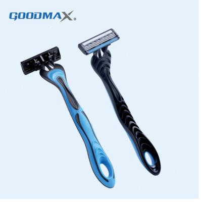 China Removable Triple Blade Razor Sharpener Blade Vintage Rubber Shaving Adjustable Safety Shaving Razor for sale