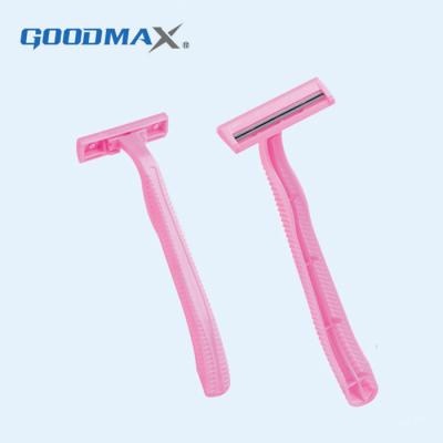 China Twin Blade Cheap Plastic Women Double Edge Disposable Razor, Washable Plastic Straight Razor for sale