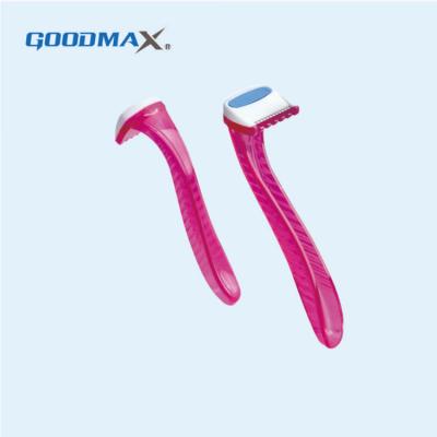 China Hot Selling Single Blade Quality Plastic Handle Razor Shaving Face Razors For Women for sale