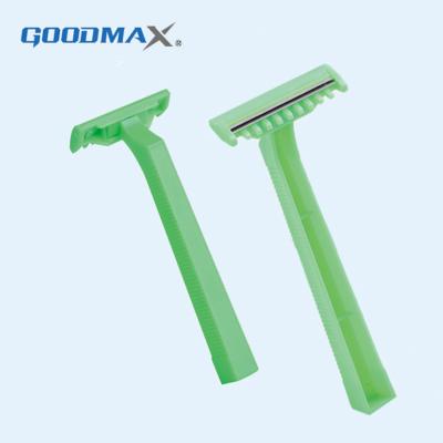 China Twin Edge High Quality Double Blade Hospital Medical Shaving Men's Green Blades Razor for sale