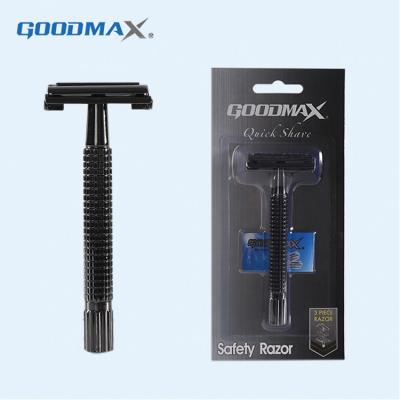 China Wholesale High Quality Double Edge Double Skin Razors Stainless Steel Dead Edge Safety Razor Kit for sale