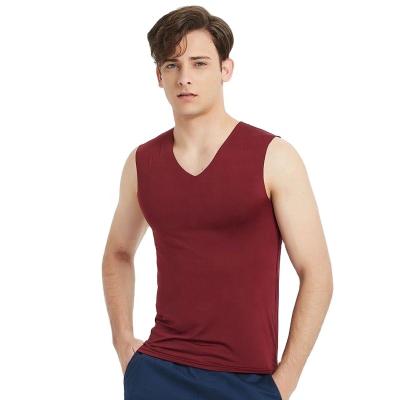 China QUICK DRY I-shaped Slim Summer Ice Silk Men's Slim Vest Waistcoat One-Piece Tight Push-Up Sports Vest Wholesale for sale