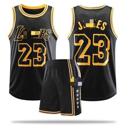 China Antibacterial Wholesale Tank Top Sports Suit Set Latest Female Male Vest Fashionable Laker Basketball Tank Top for sale